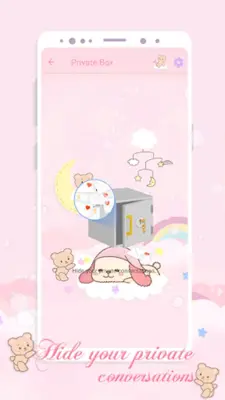 SMS Theme Rabbit's Sweet Dream android App screenshot 2