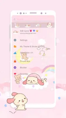 SMS Theme Rabbit's Sweet Dream android App screenshot 3