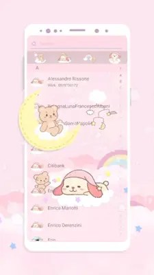 SMS Theme Rabbit's Sweet Dream android App screenshot 4