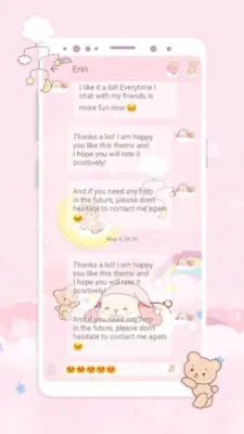 SMS Theme Rabbit's Sweet Dream android App screenshot 5